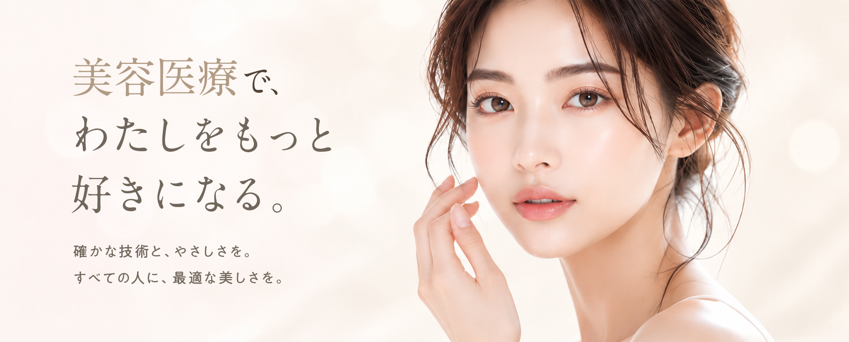美容医療で、わたしをもっと好きになる。確かな技術とやさしさを届けるR CLINICのファーストビュー